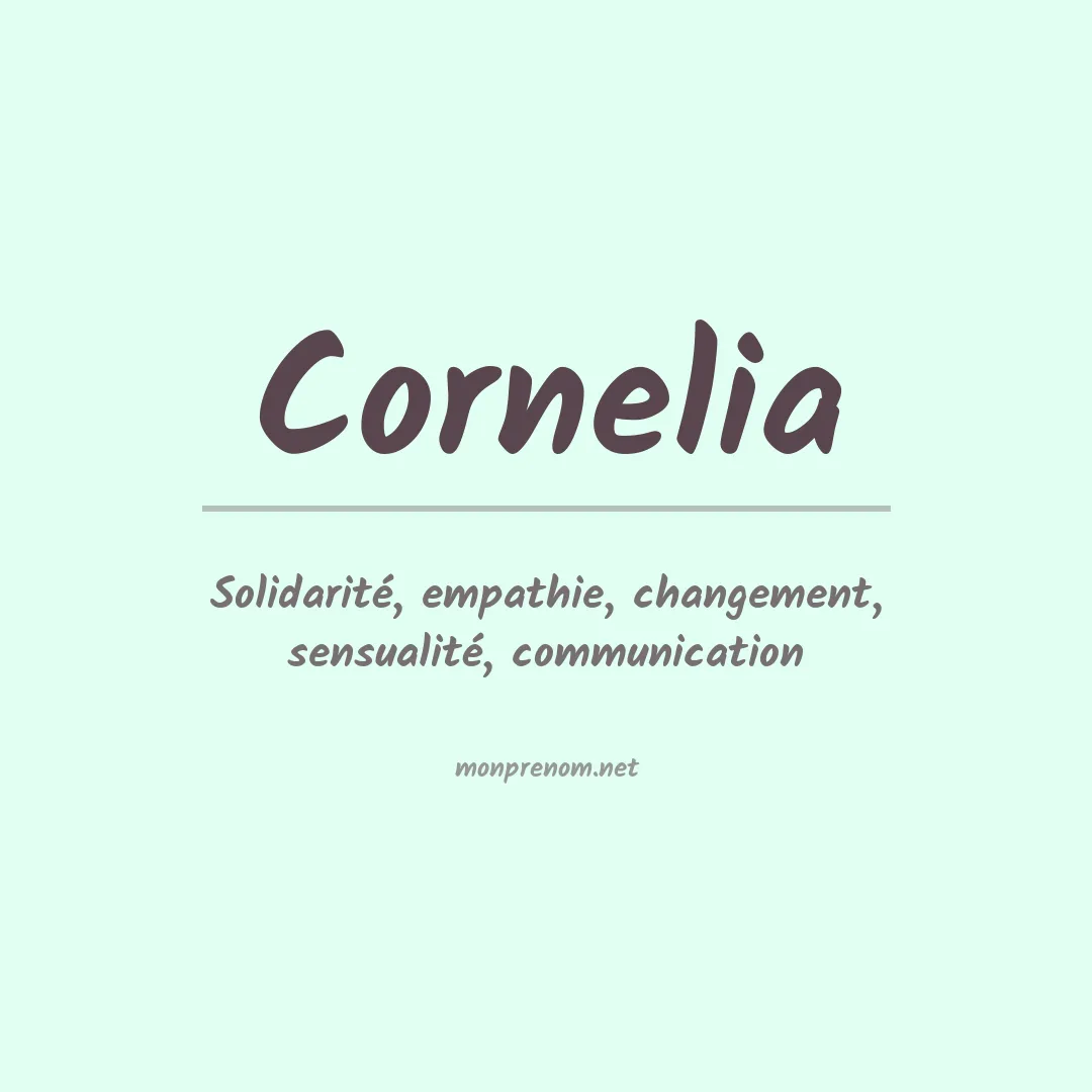 Prénom Cornelia