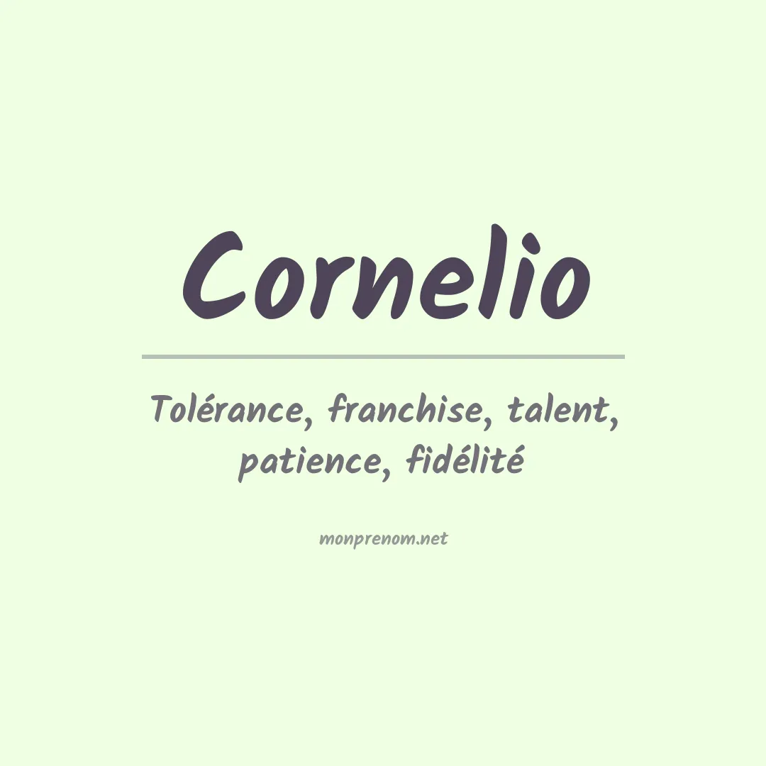 Prénom Cornelio