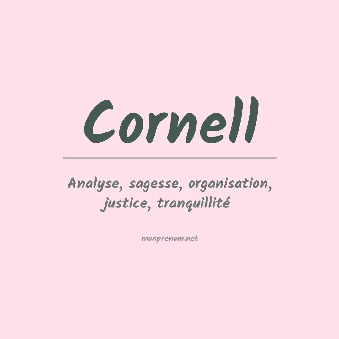 Prénom Cornell