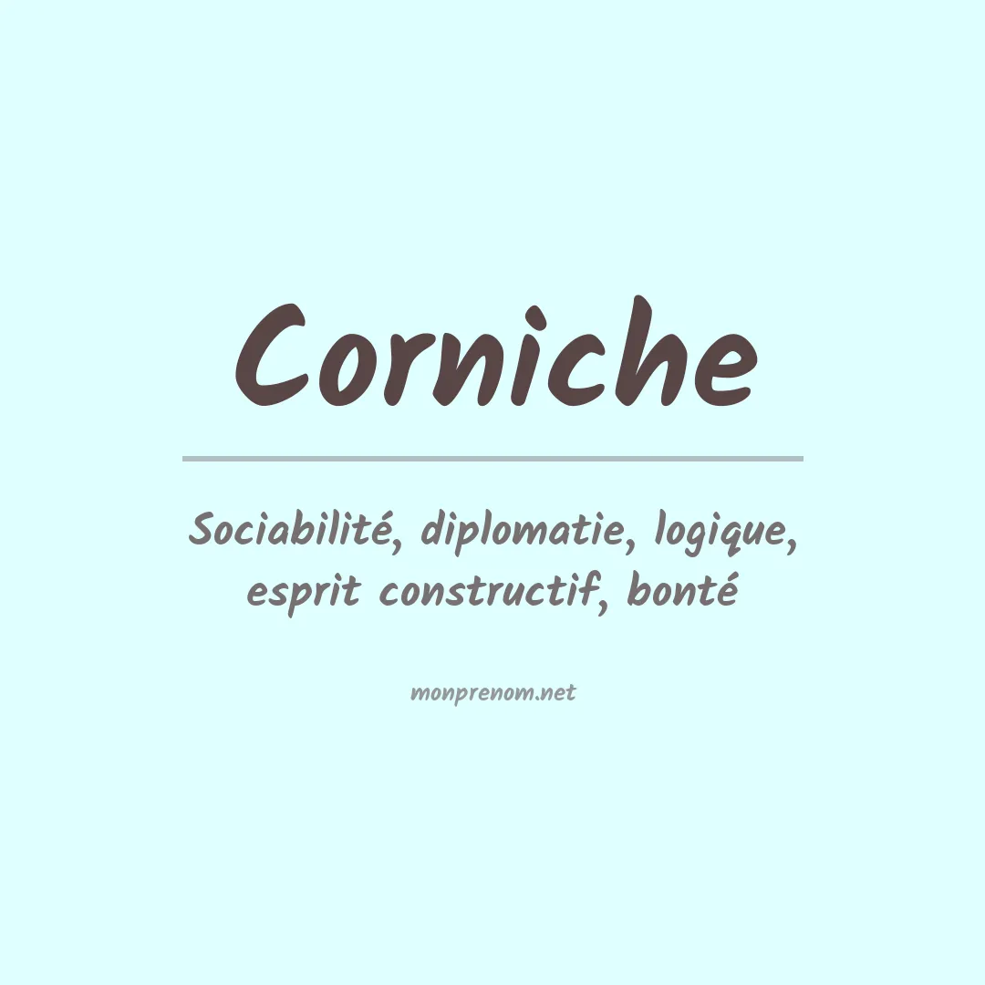 Signification du prénom Corniche