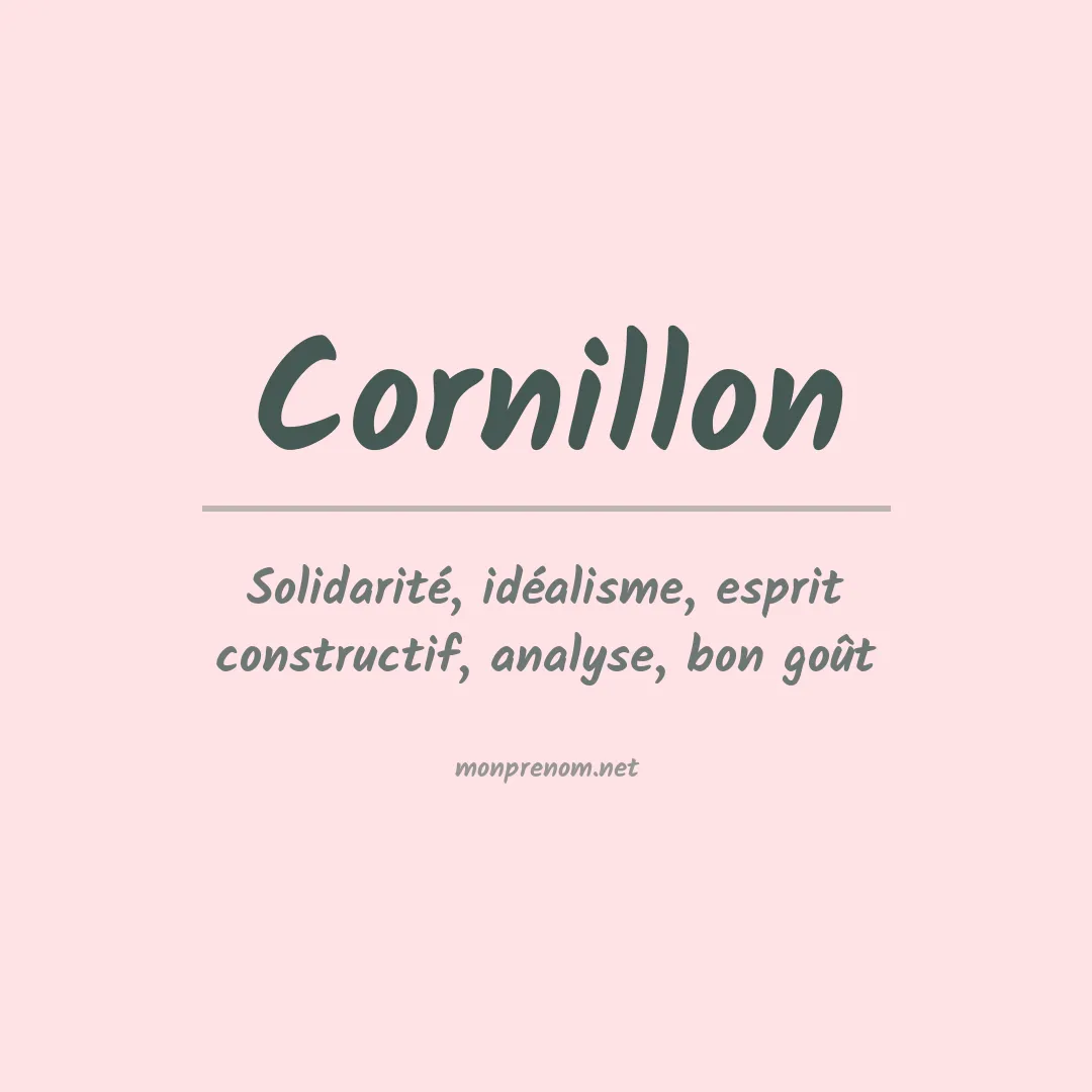 Signification du prénom Cornillon