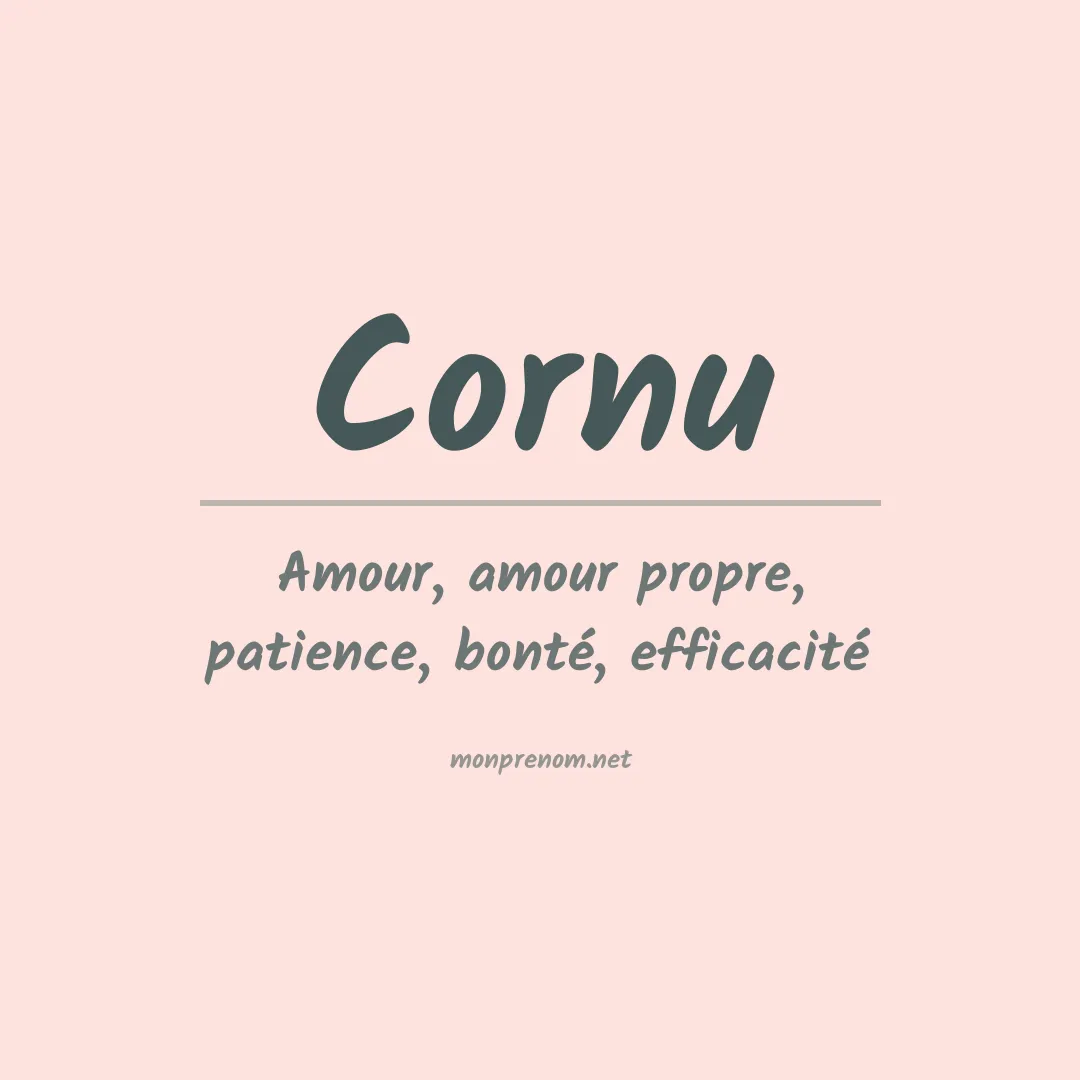 Signification du prénom Cornu