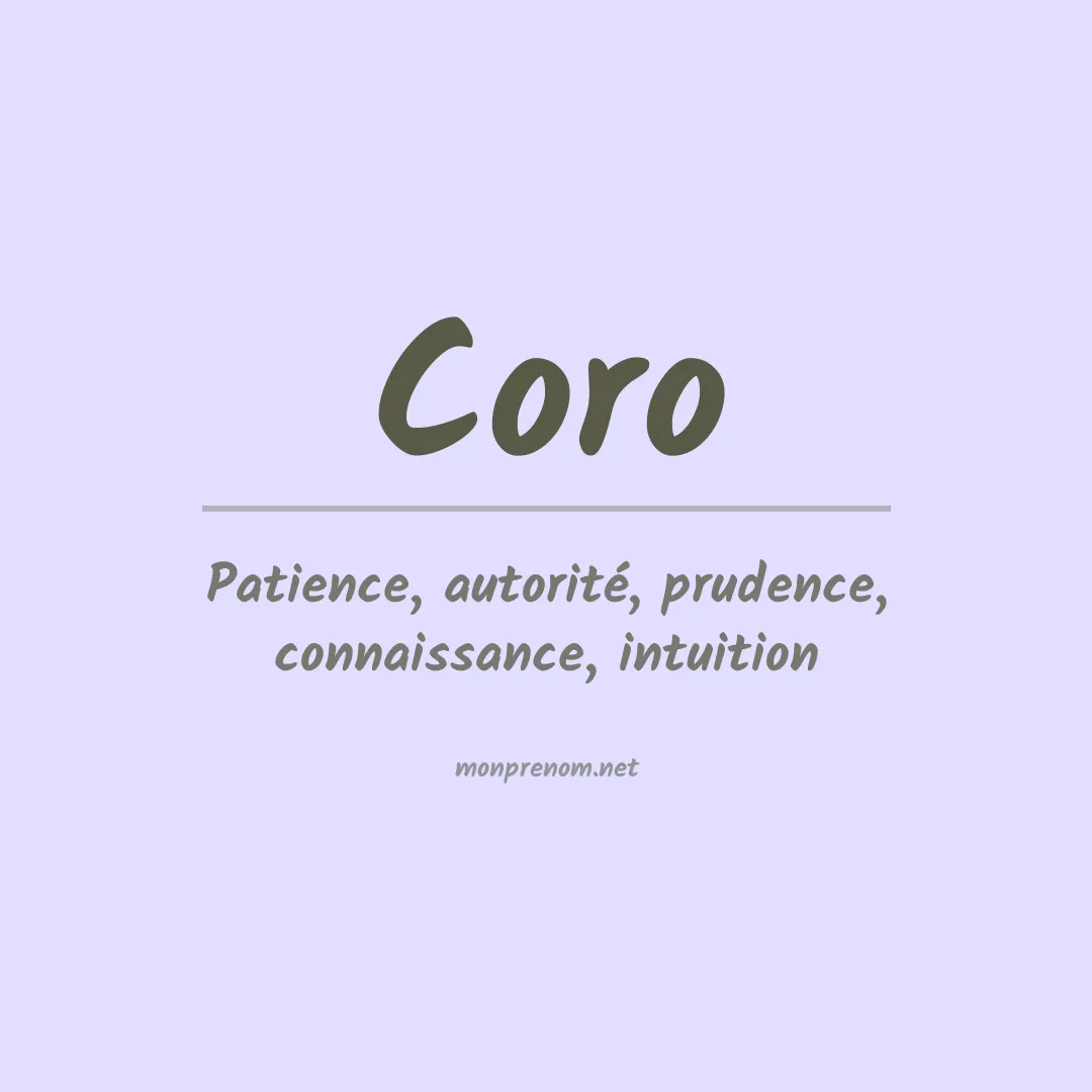 Prénom Coro