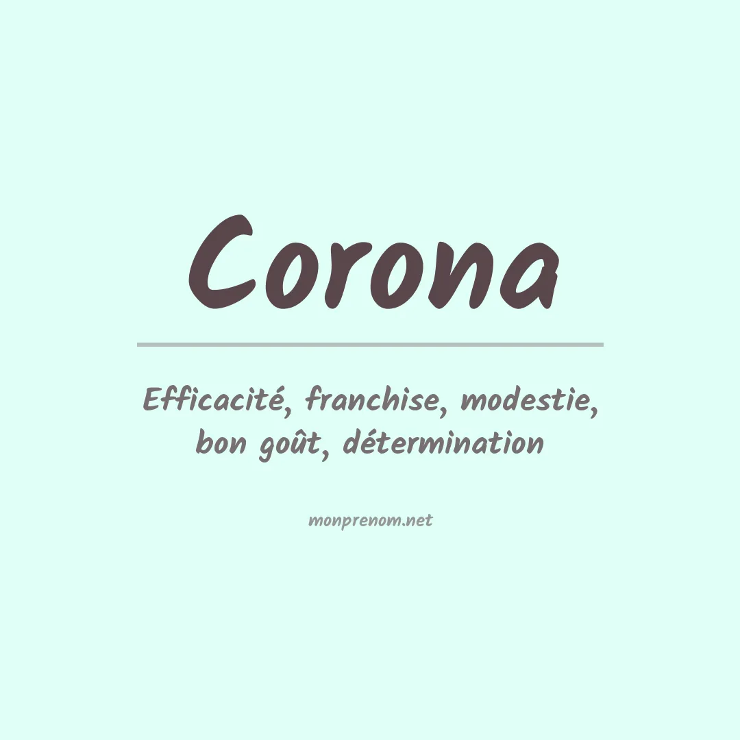 Prénom Corona