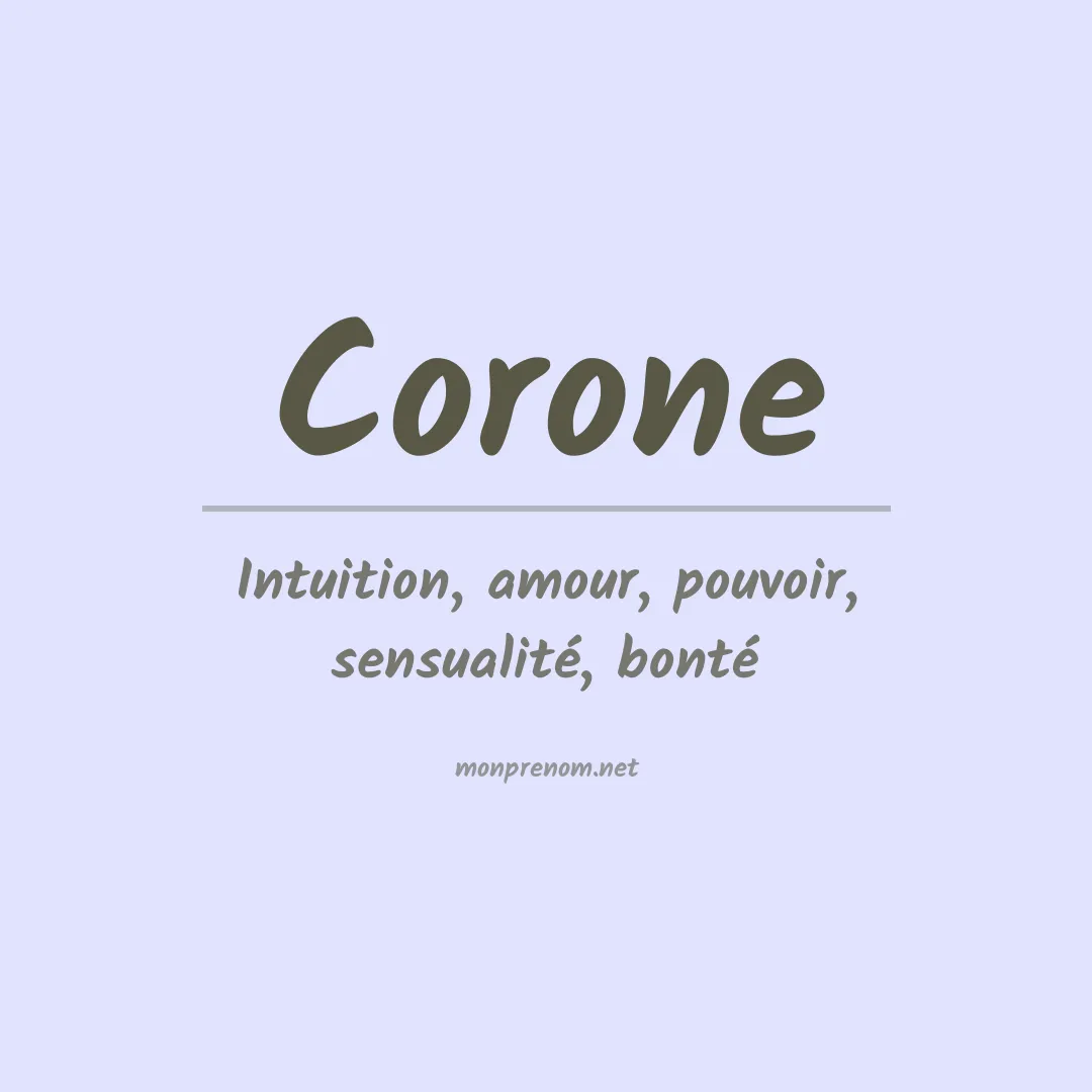 Signification du prénom Corone