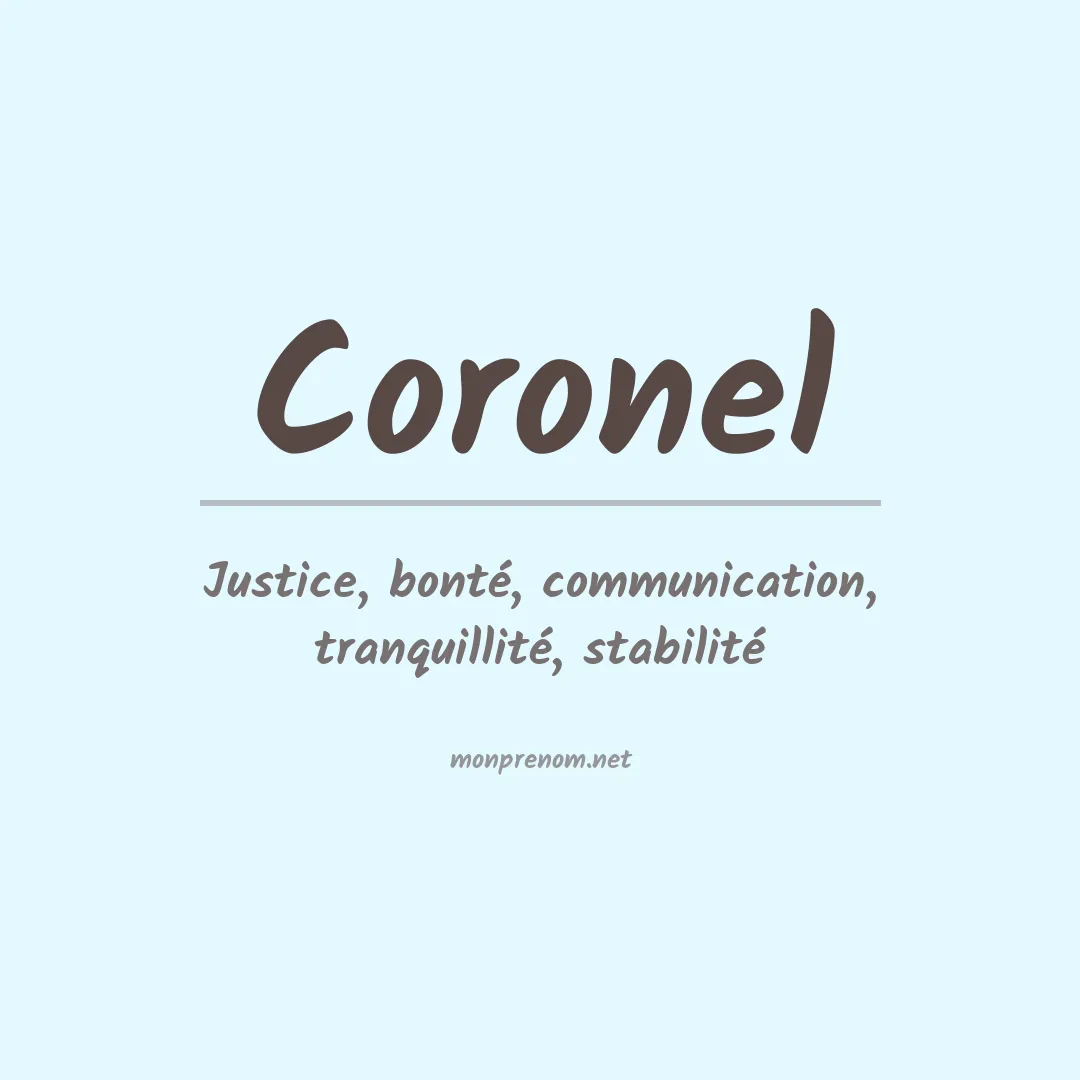 Prénom Coronel