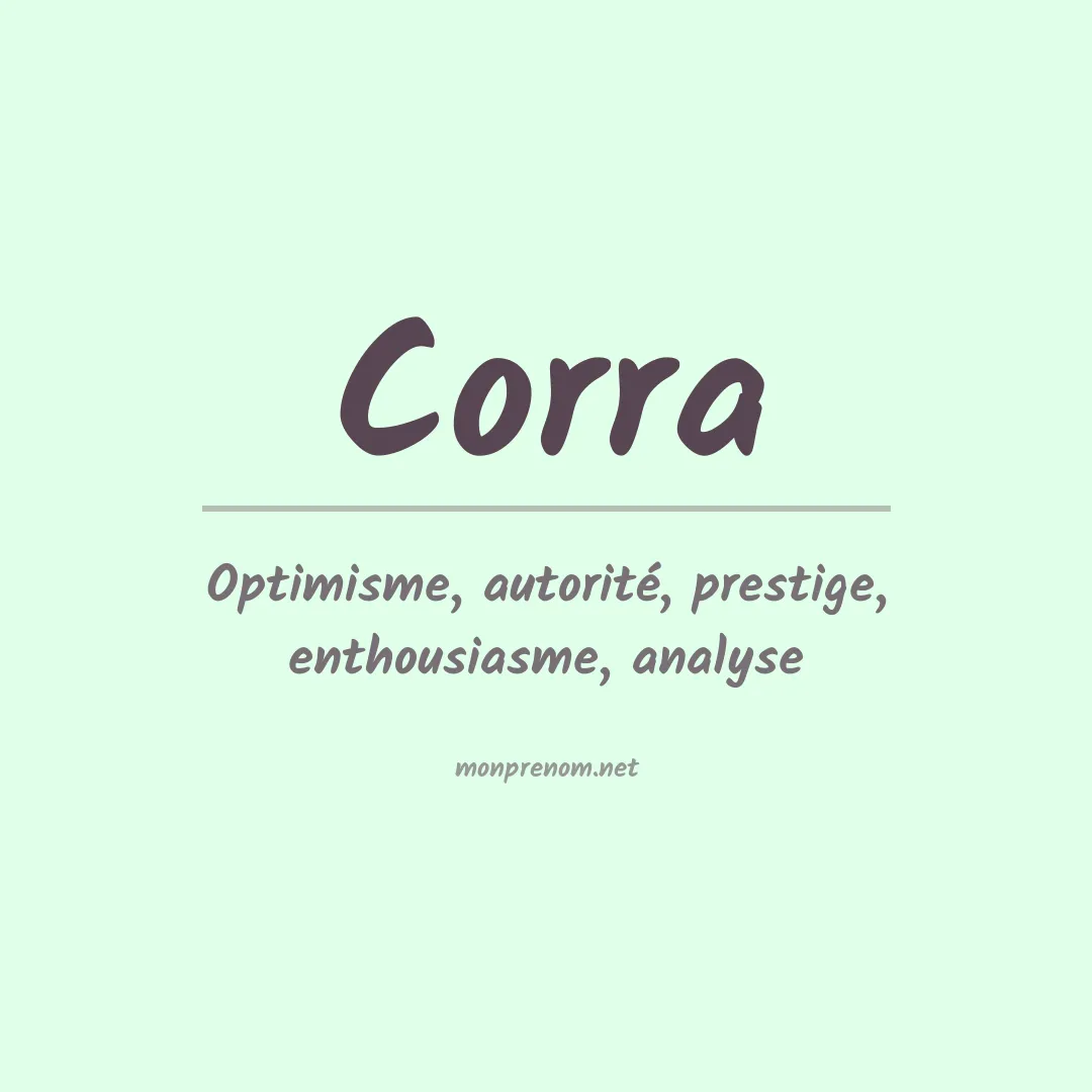 Prénom Corra