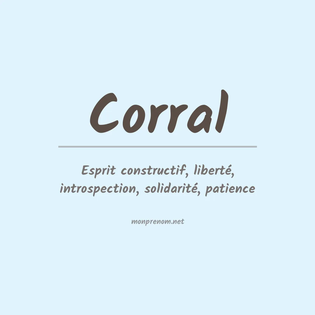 Prénom Corral