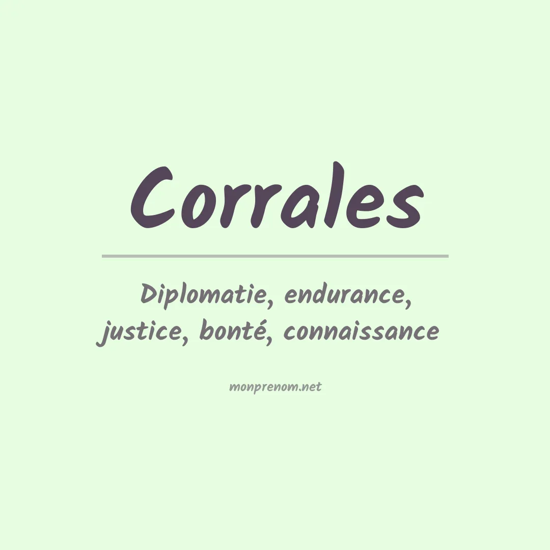 Signification du prénom Corrales
