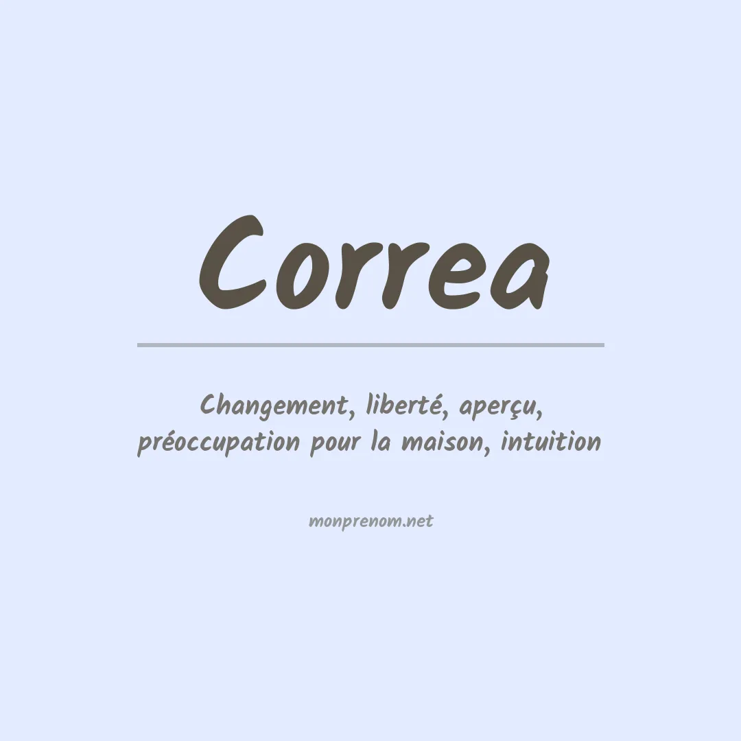 Prénom Correa