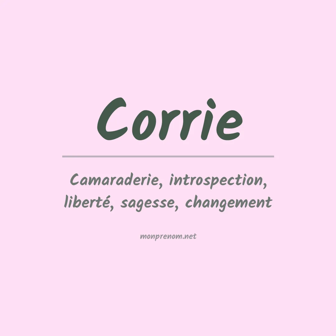 Prénom Corrie