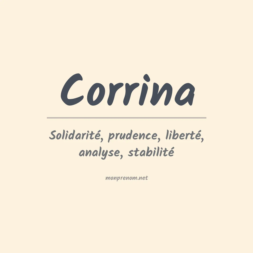 Signification du prénom Corrina