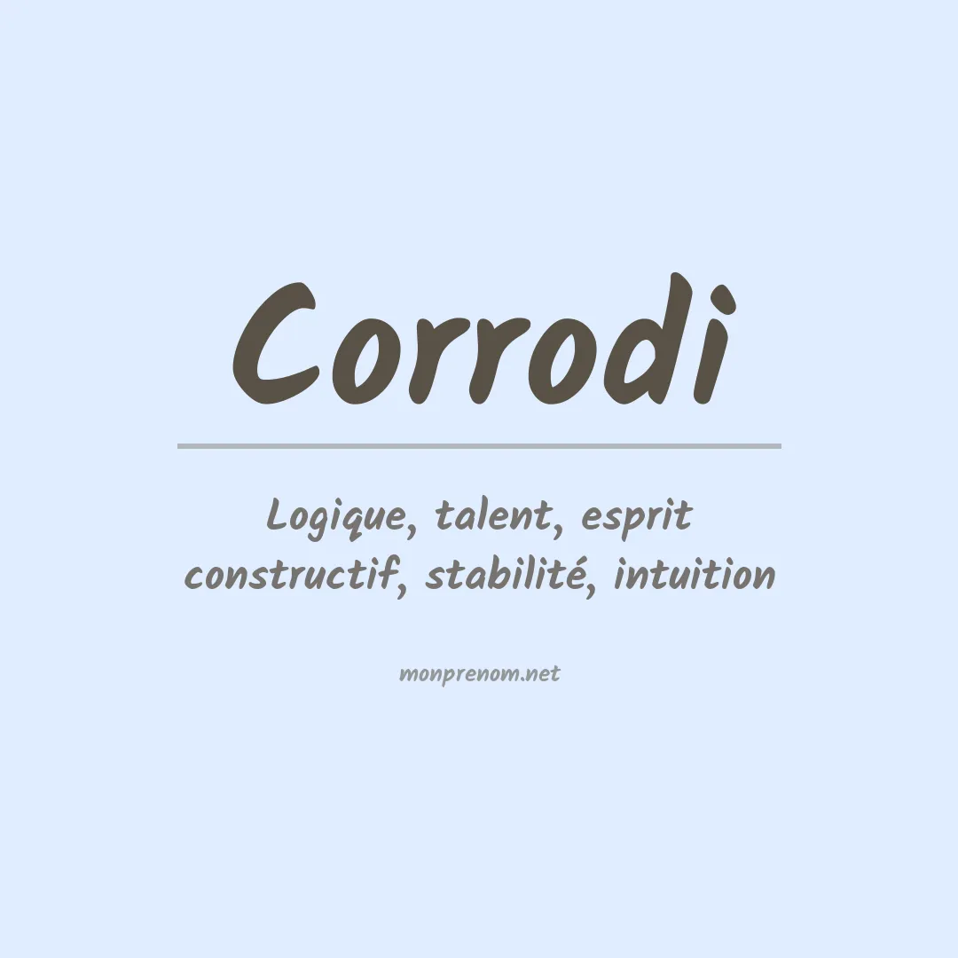 Signification du prénom Corrodi