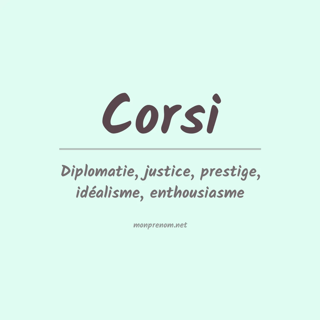 Prénom Corsi
