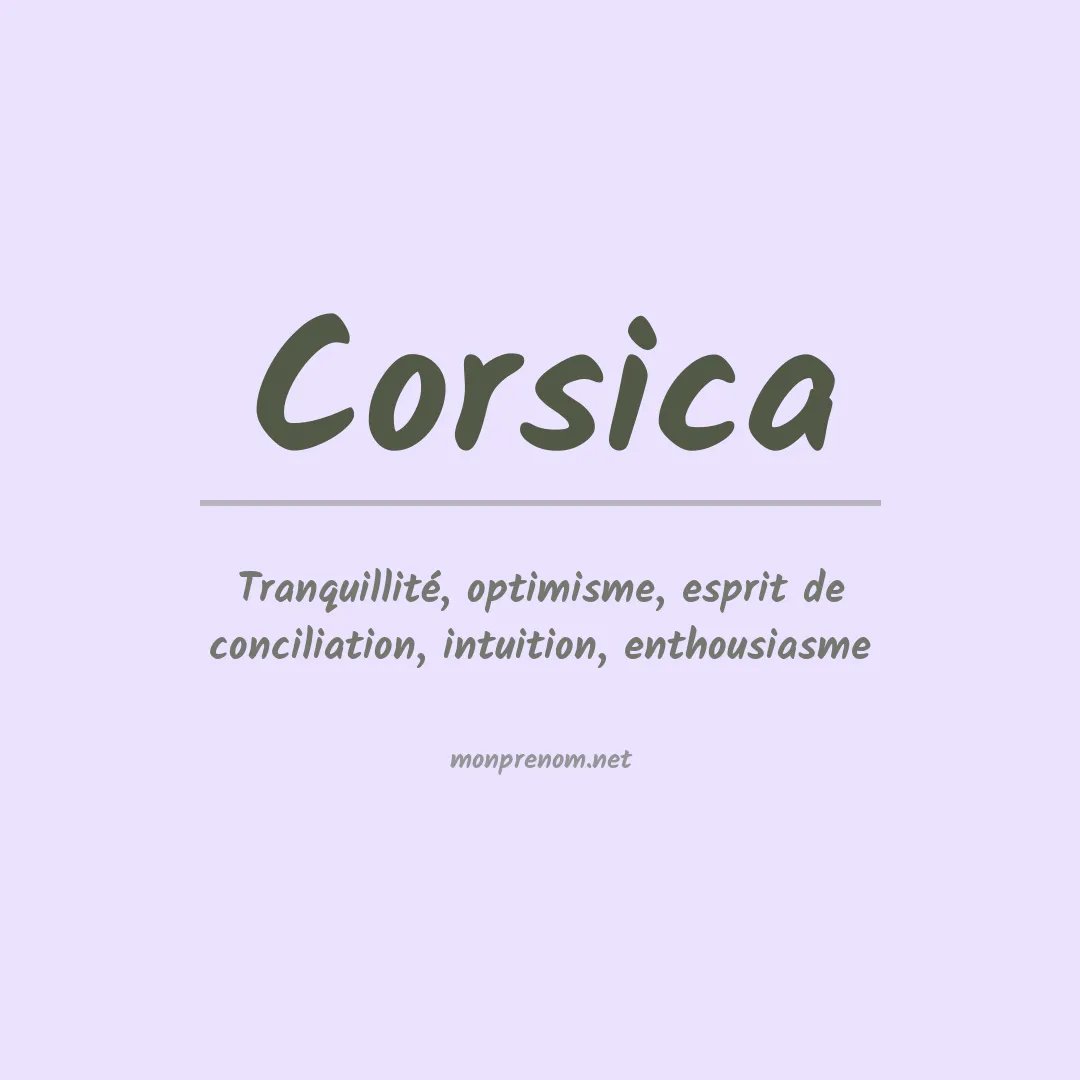 Signification du prénom Corsica