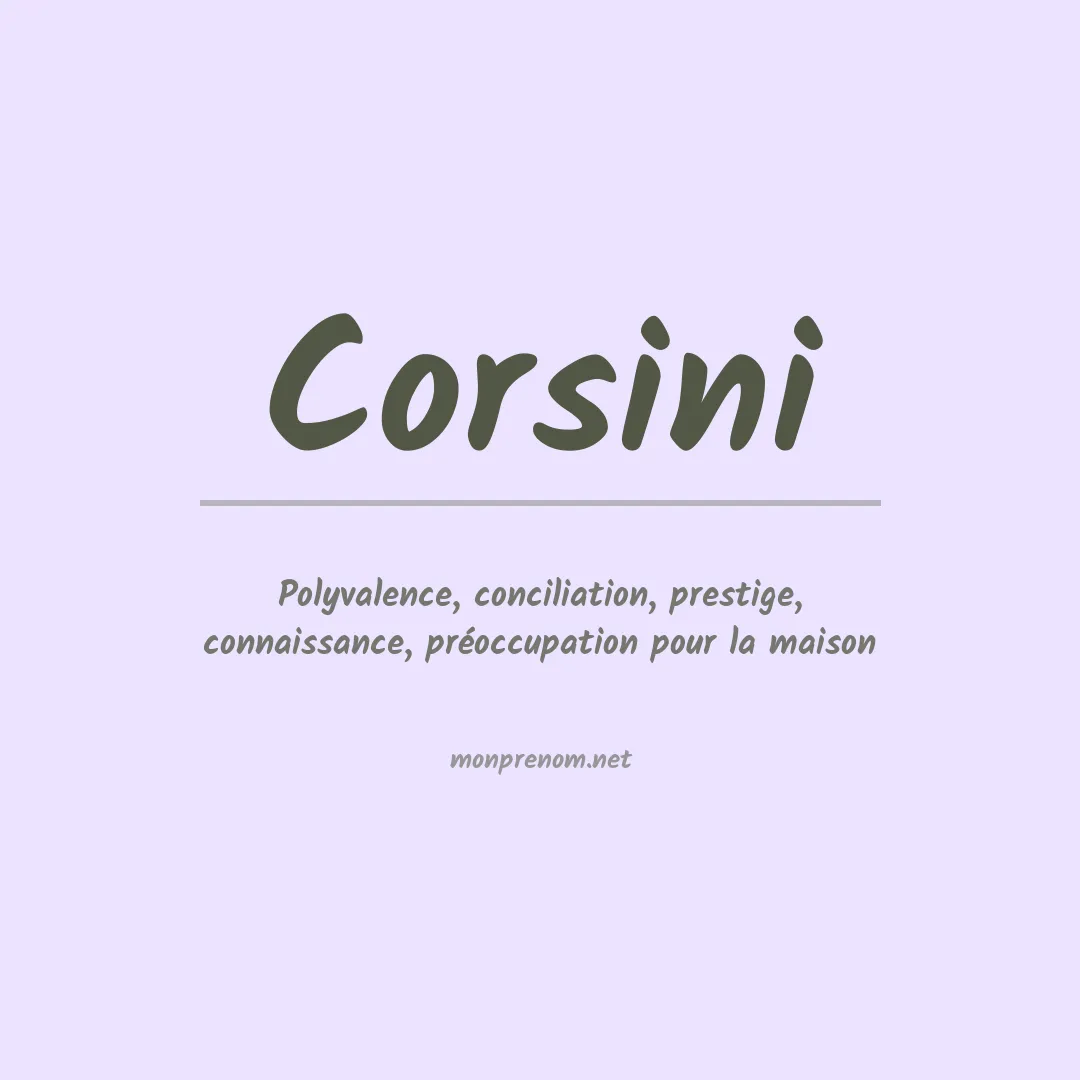 Prénom Corsini