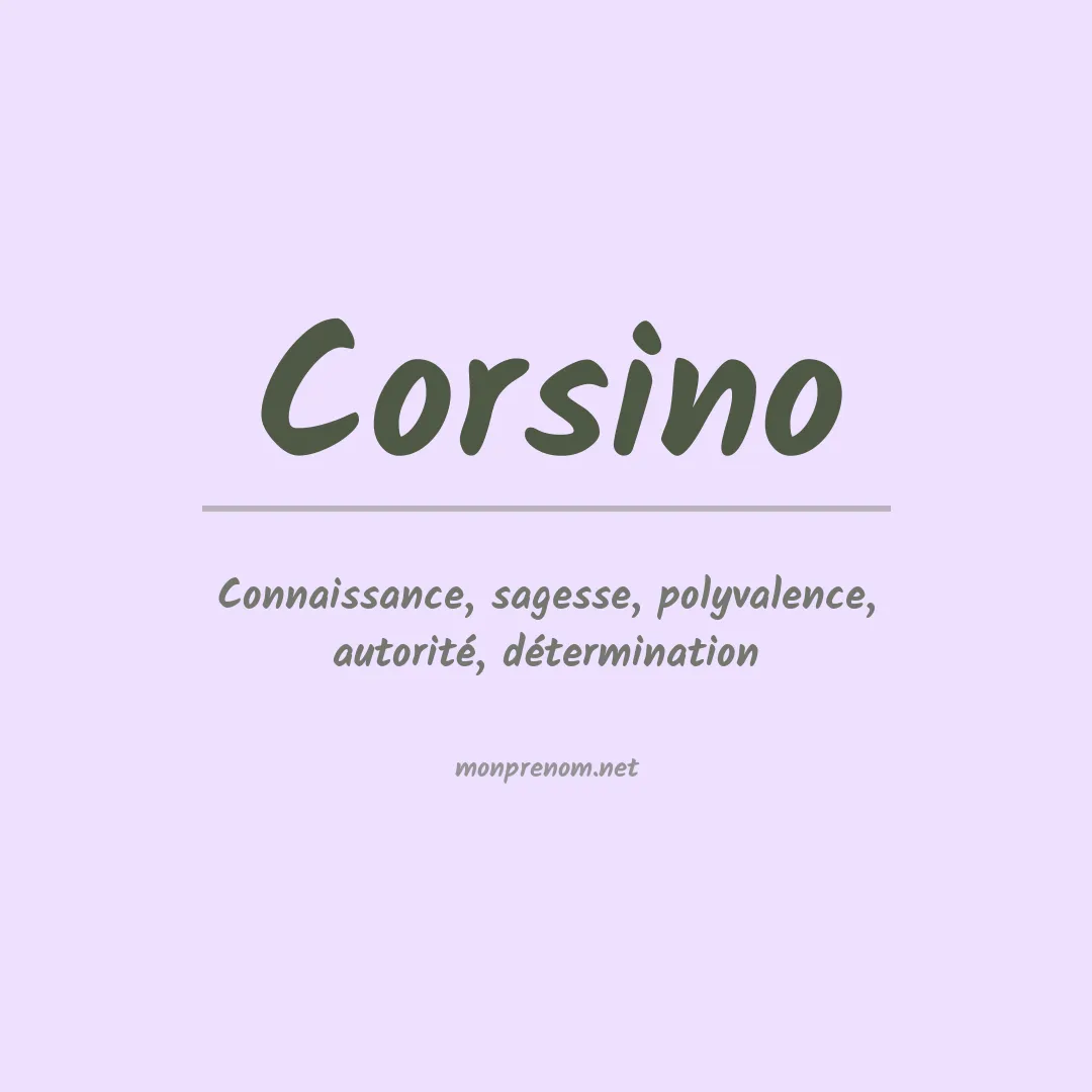 Prénom Corsino