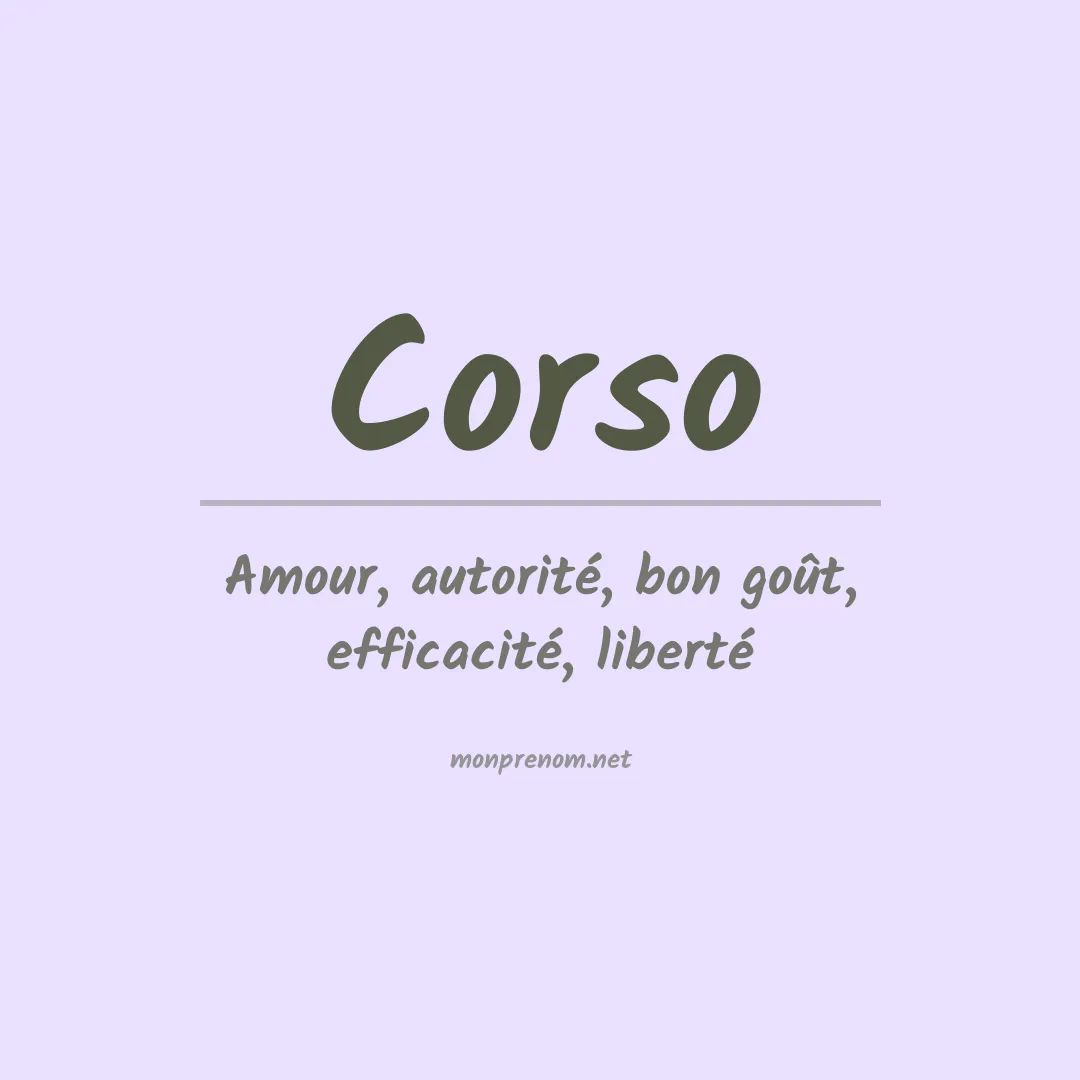 Prénom Corso