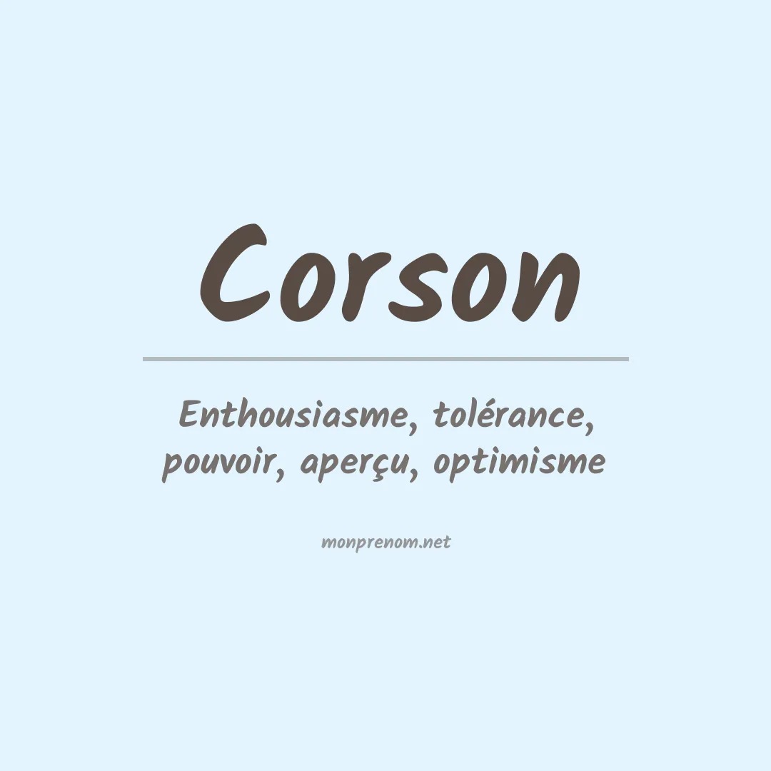 Prénom Corson