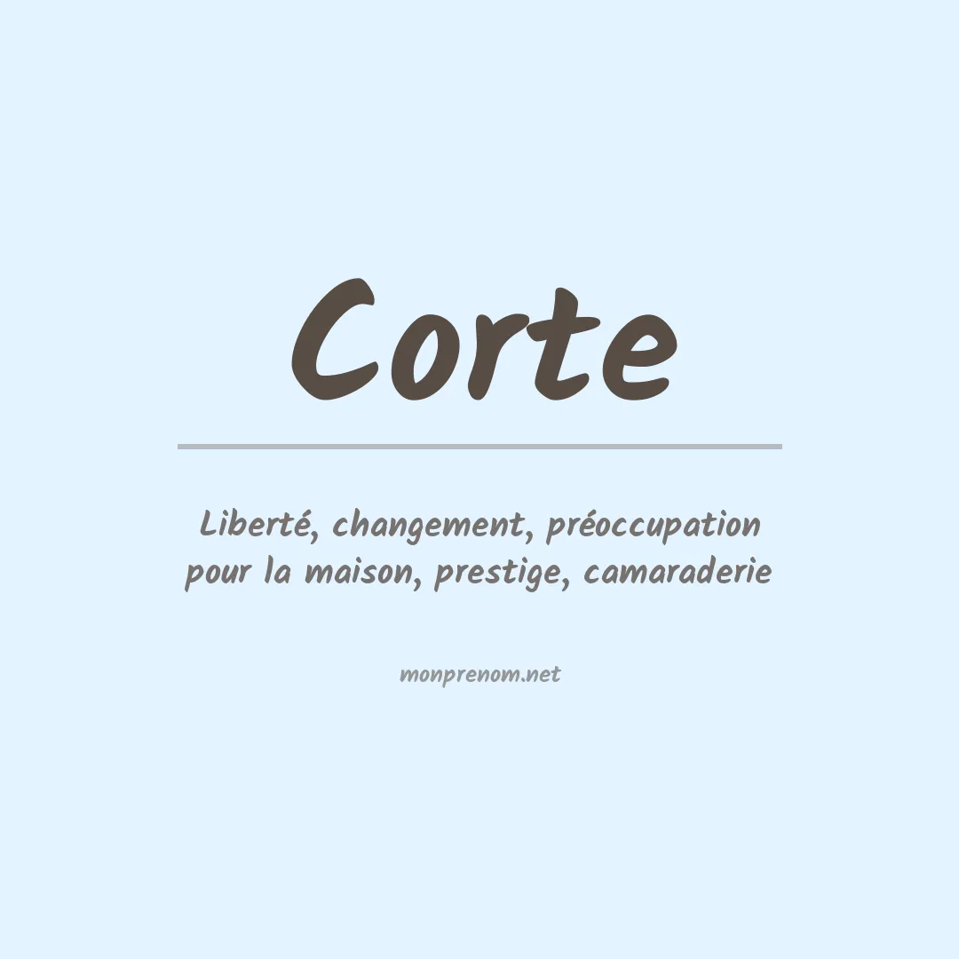 Prénom Corte