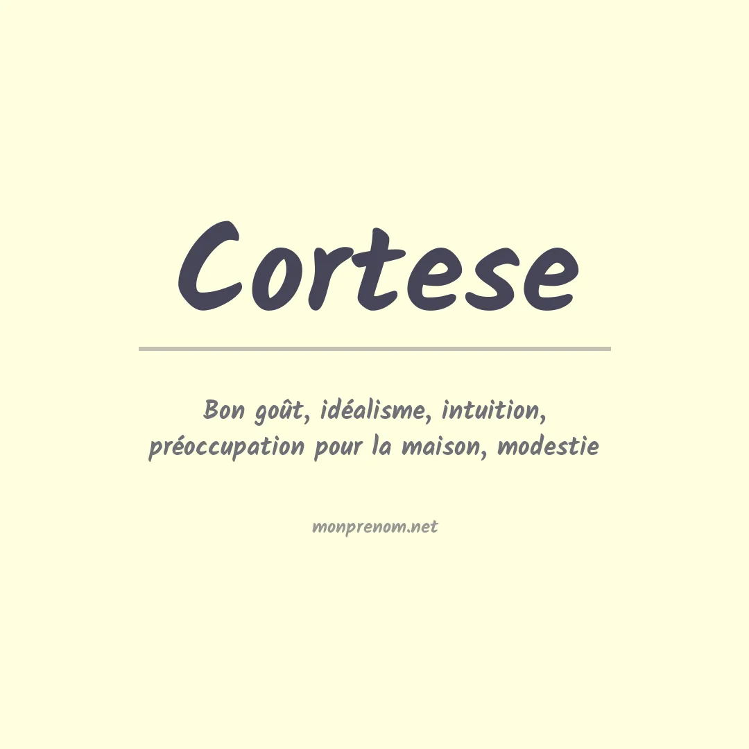 Prénom Cortese