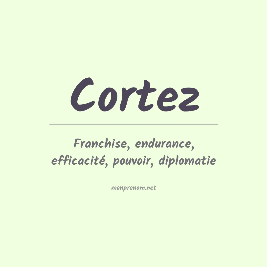 Prénom Cortez
