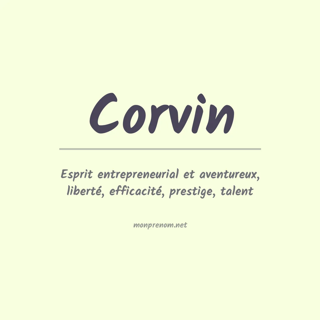 Prénom Corvin