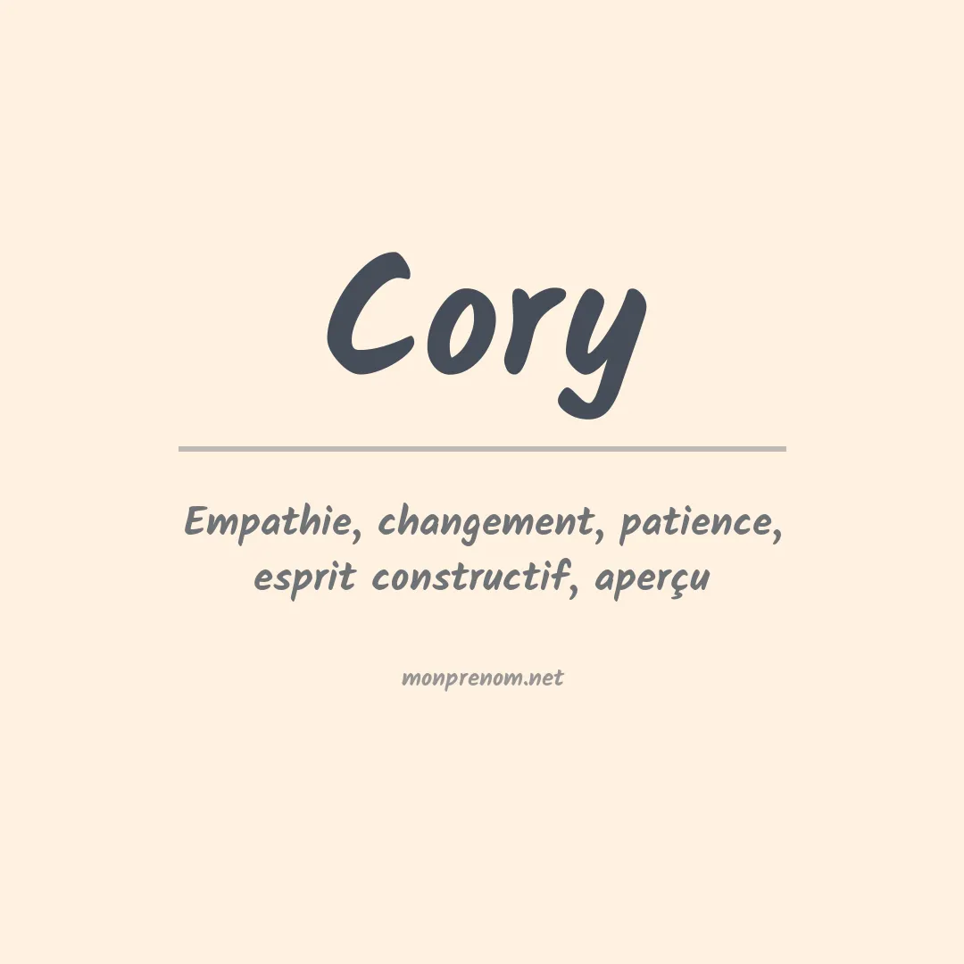 Prénom Cory