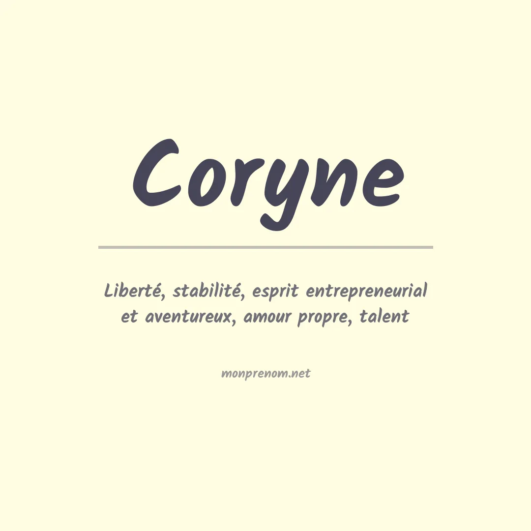 Signification du prénom Coryne