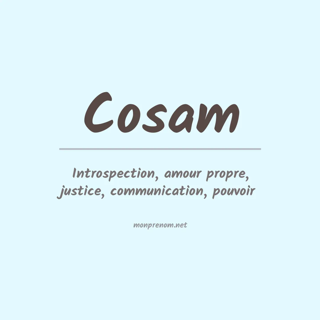 Signification du prénom Cosam