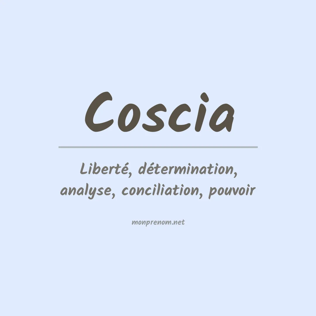 Signification du prénom Coscia