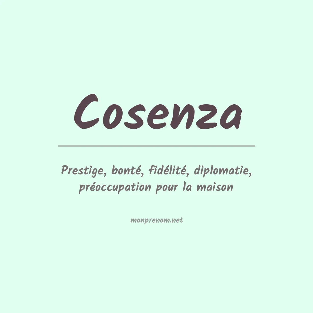 Prénom Cosenza