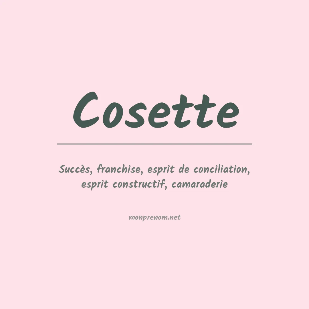Prénom Cosette