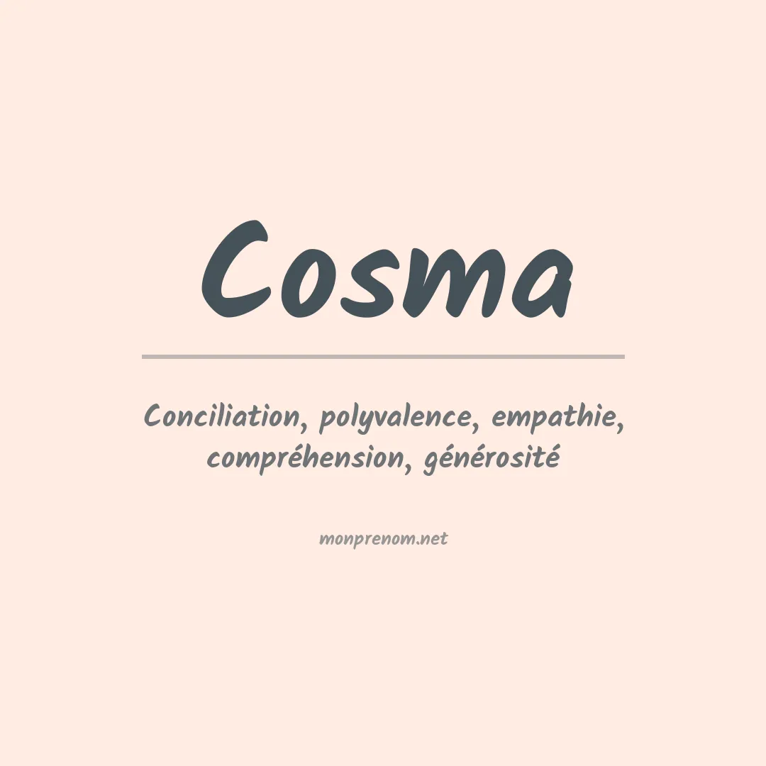 Prénom Cosma