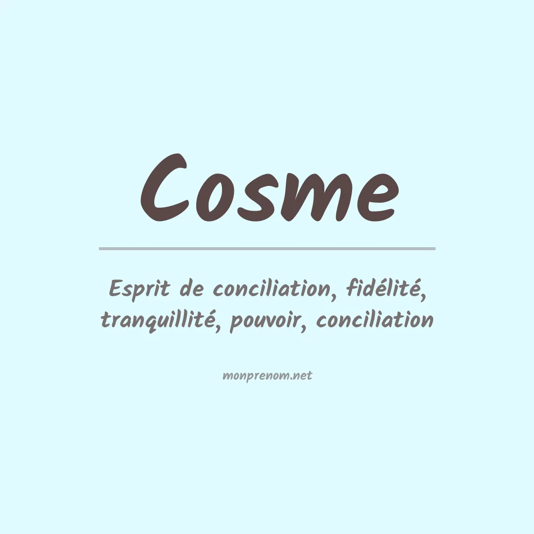 Prénom Cosme