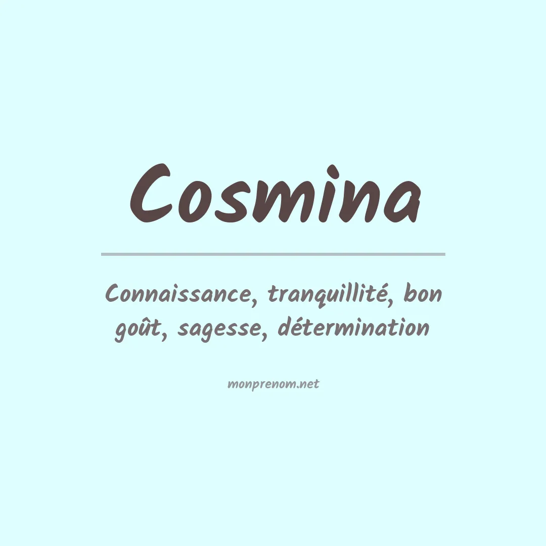 Signification du prénom Cosmina
