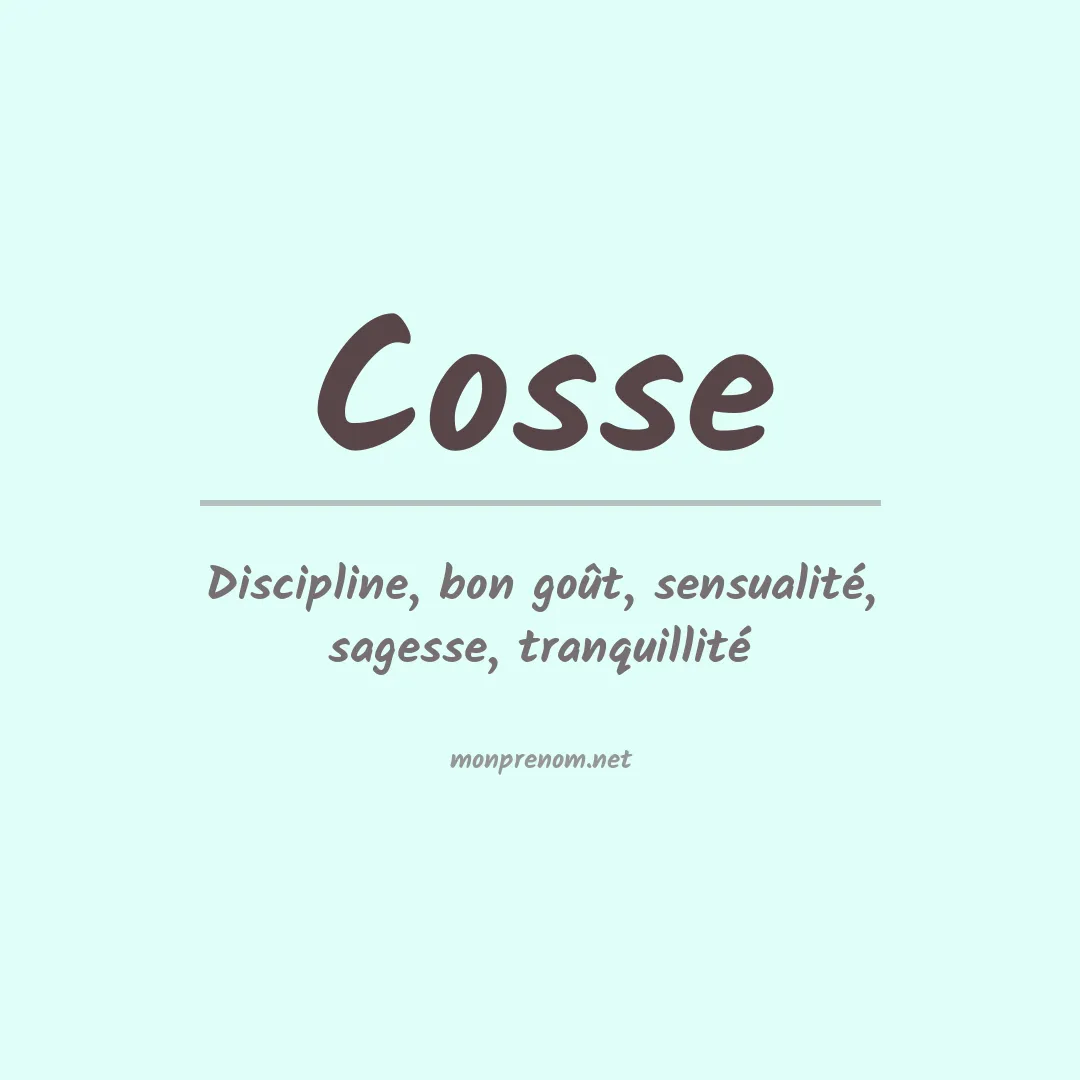Prénom Cosse