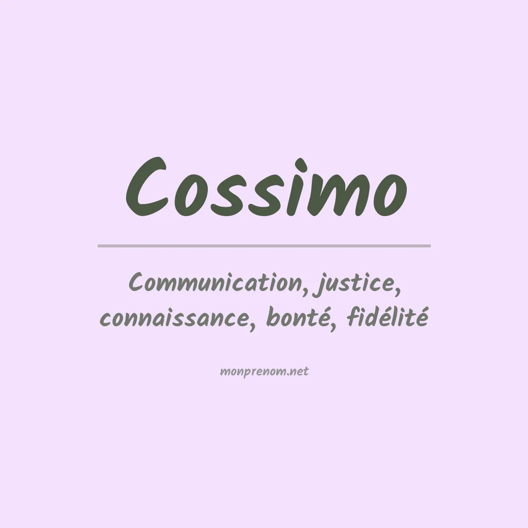 Prénom Cossimo
