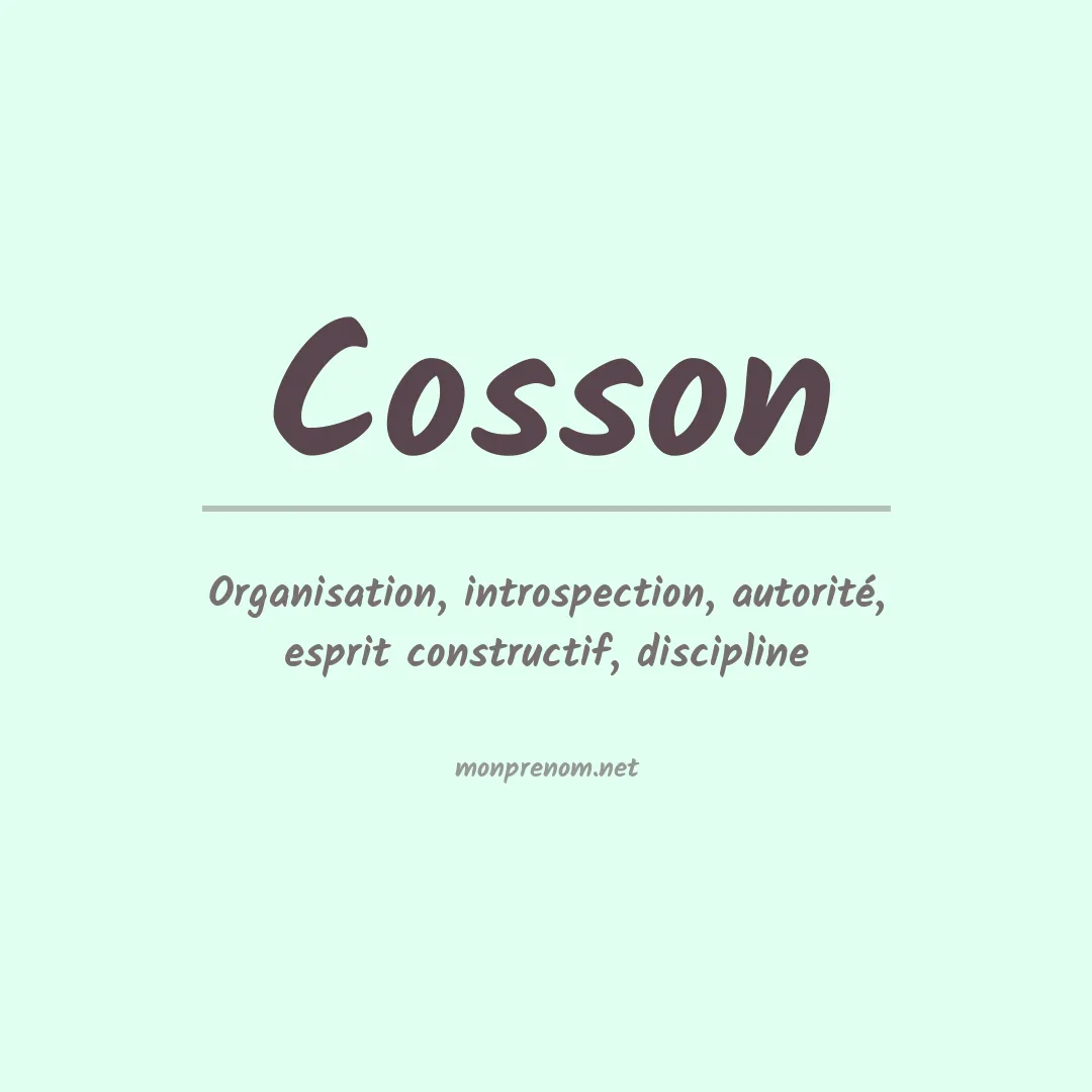 Prénom Cosson