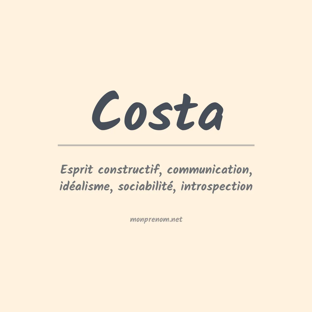 Prénom Costa