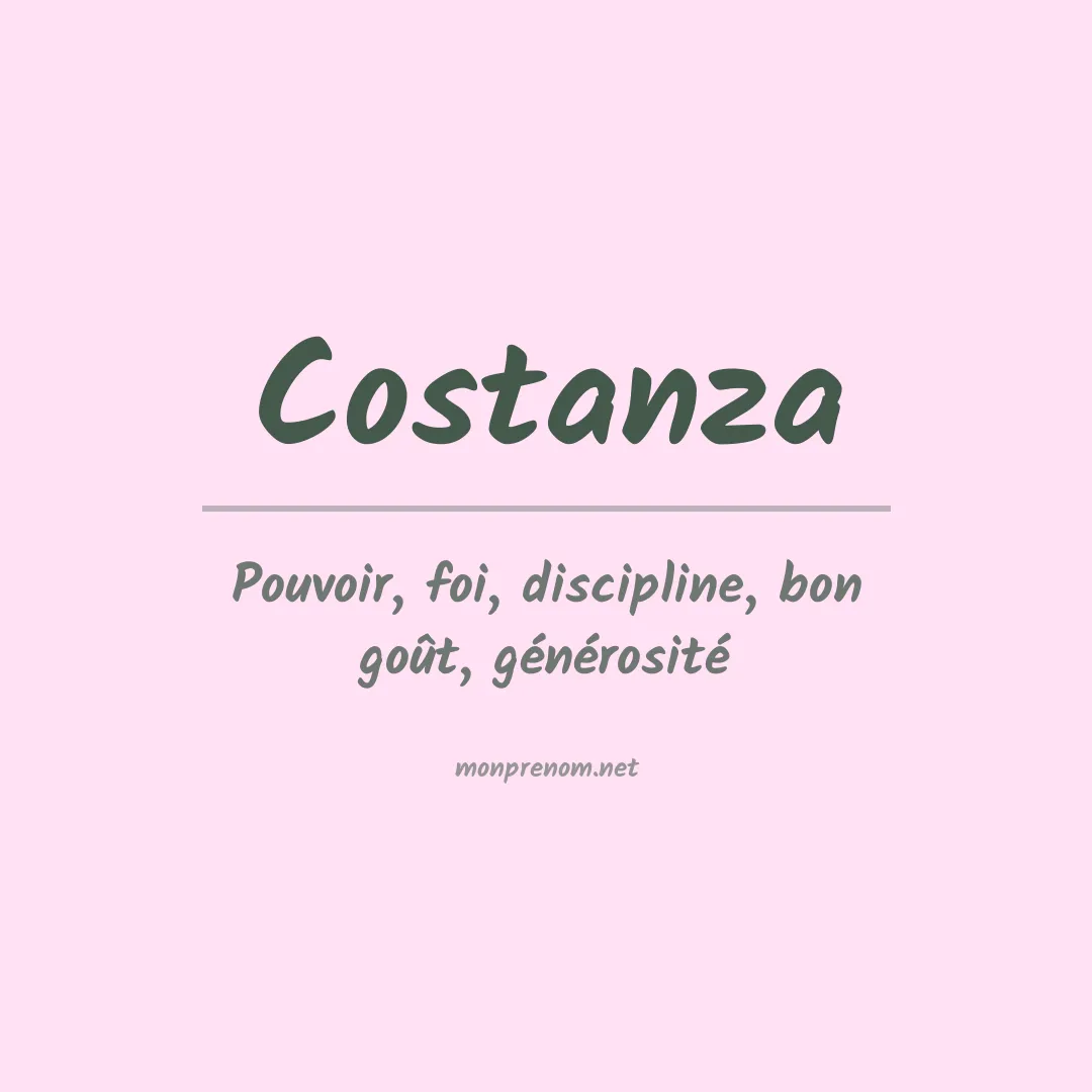 Prénom Costanza