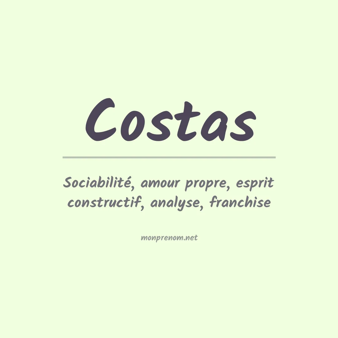 Prénom Costas