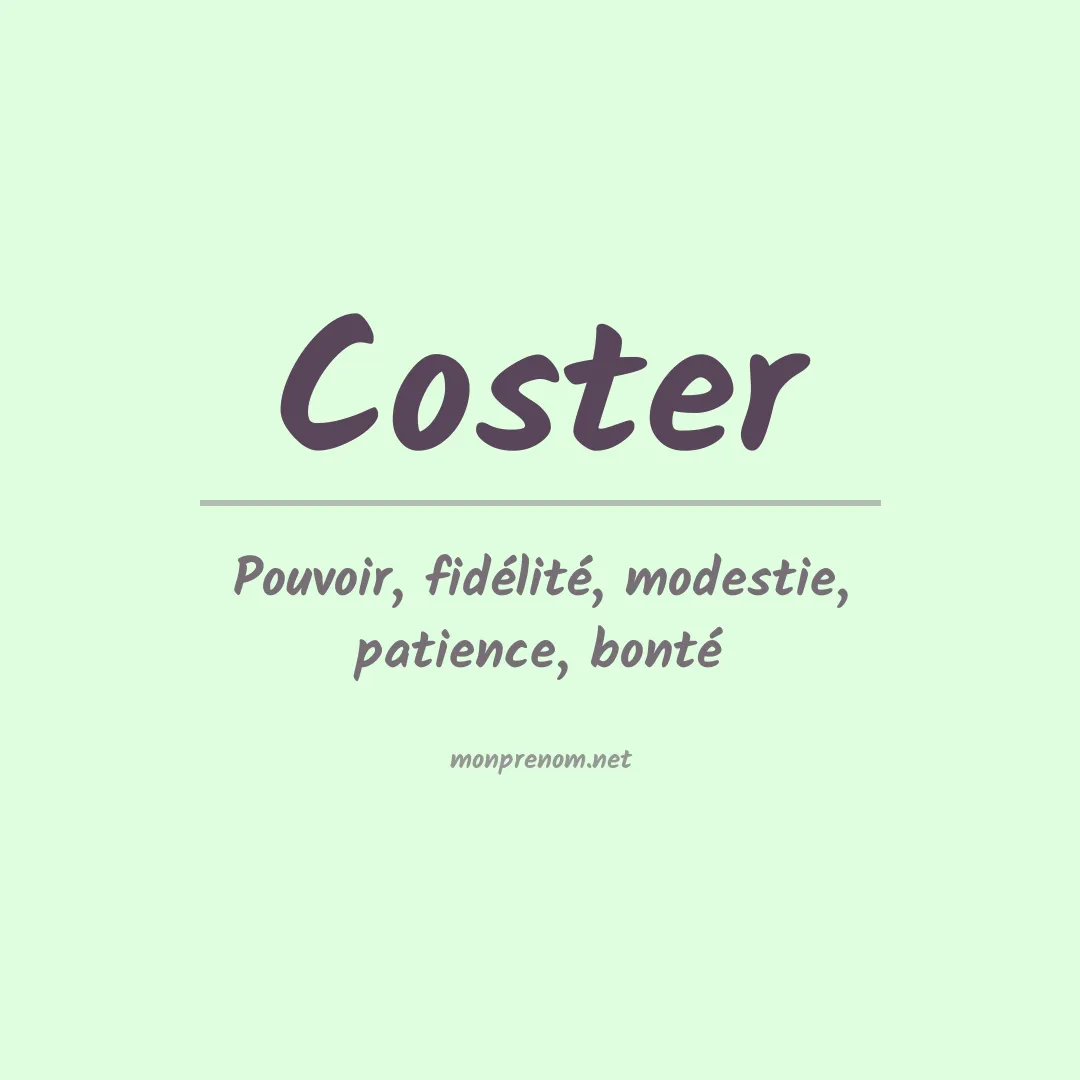 Prénom Coster