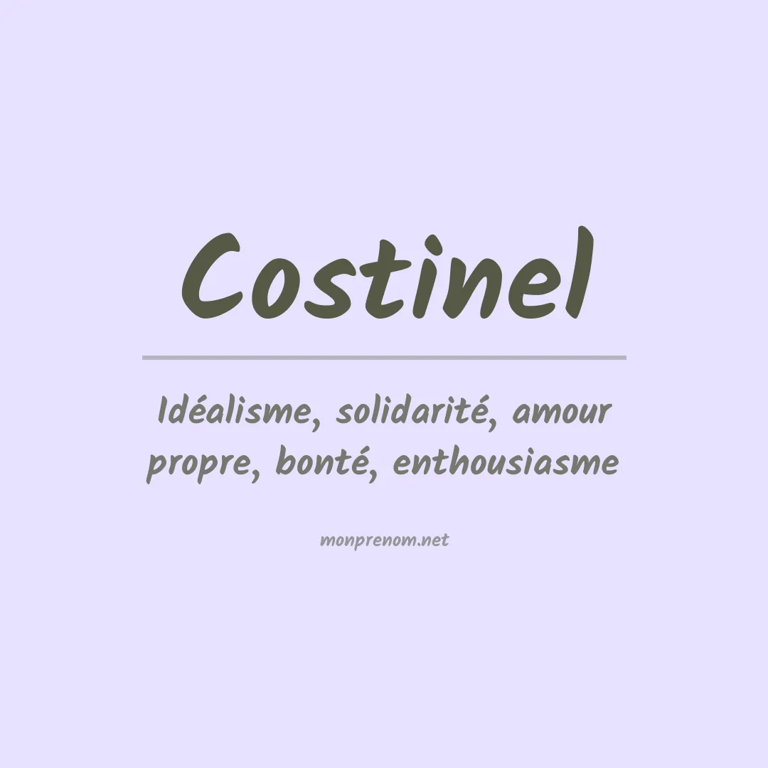 Signification du prénom Costinel