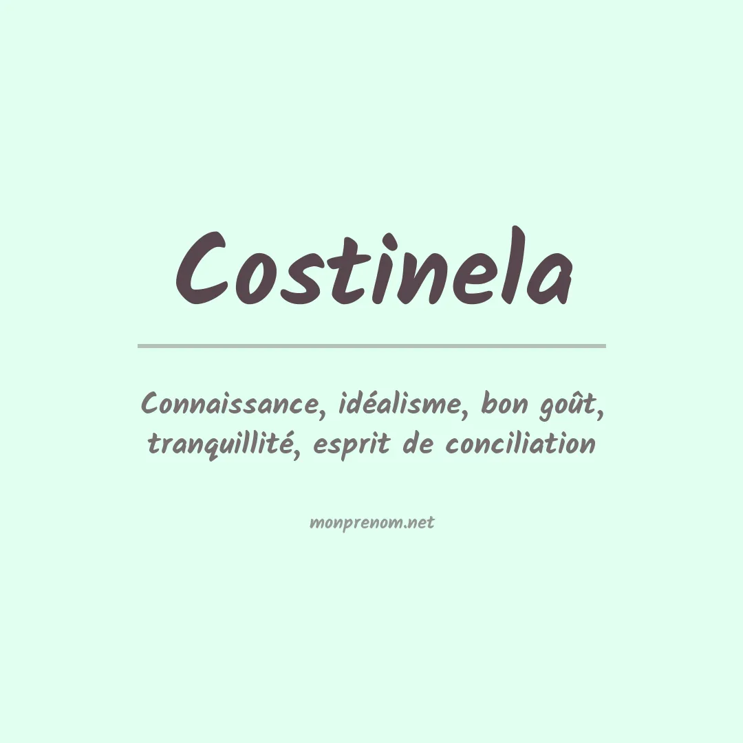 Signification du prénom Costinela