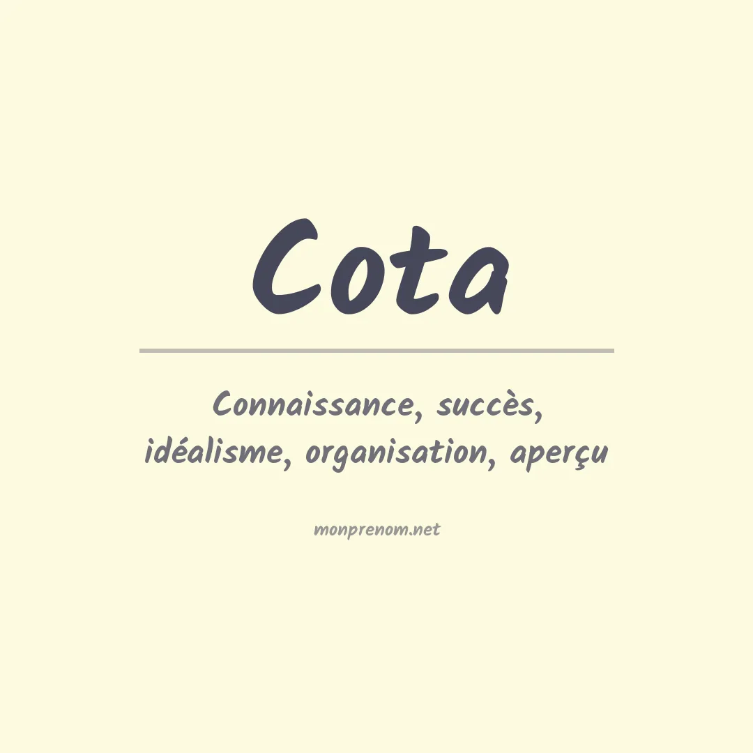 Prénom Cota