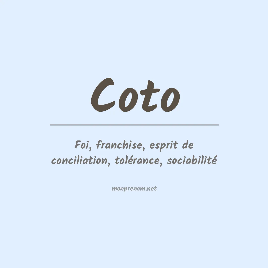 Prénom Coto