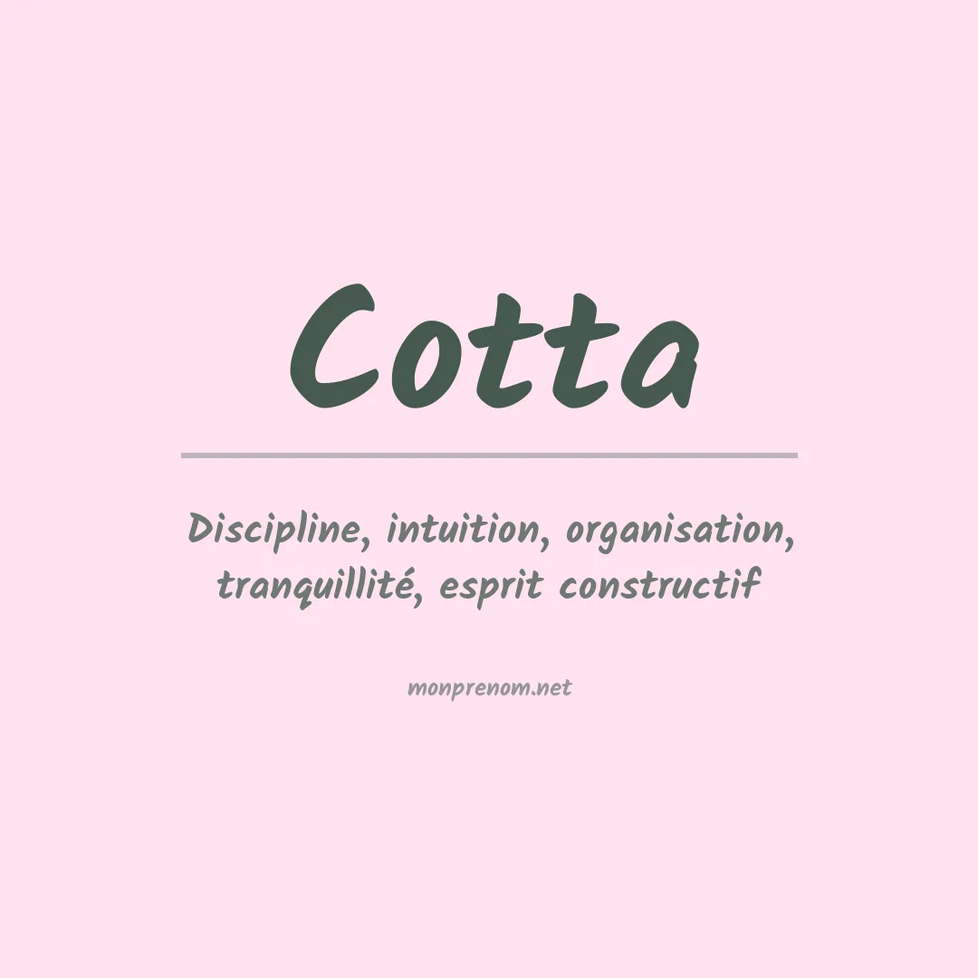 Prénom Cotta