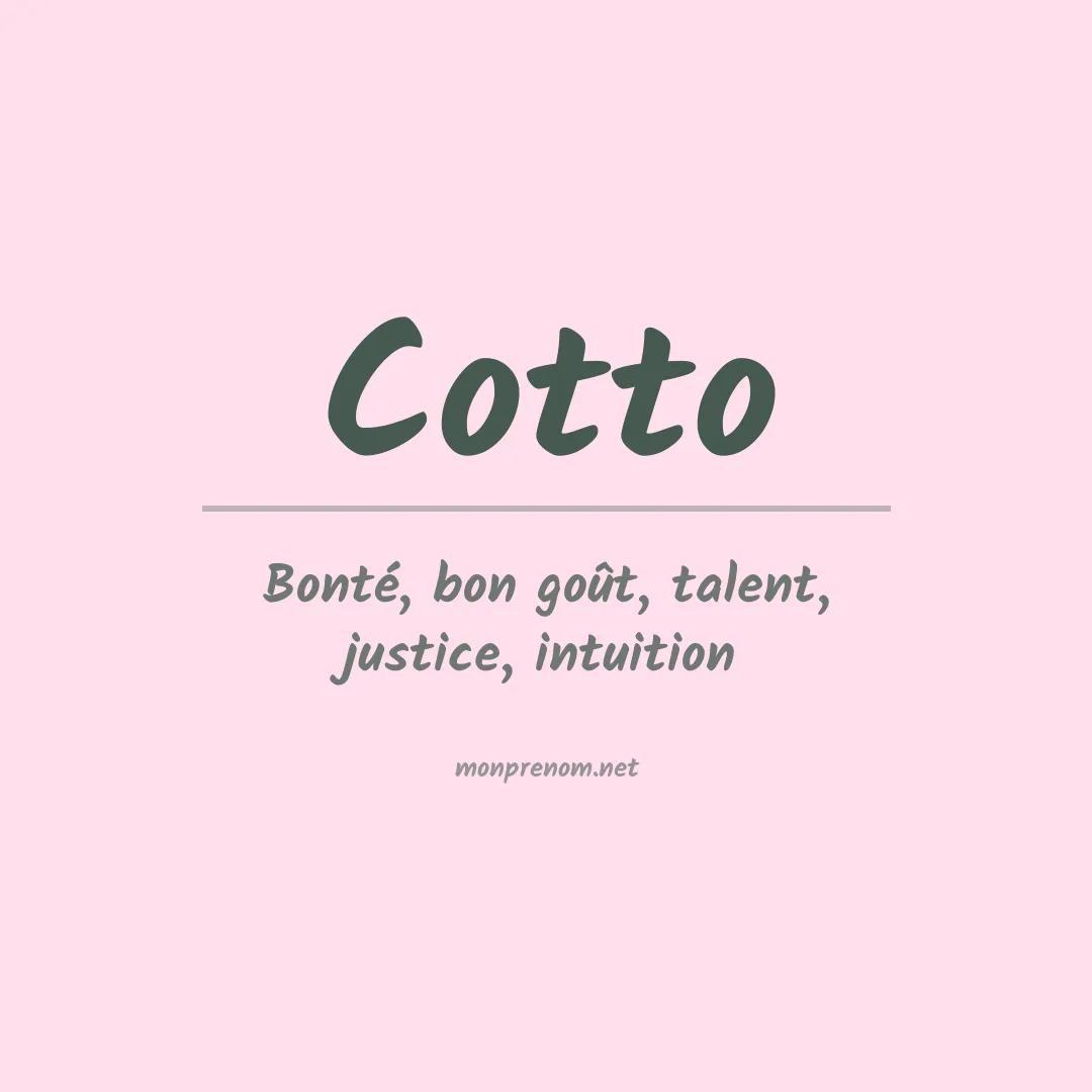 Prénom Cotto
