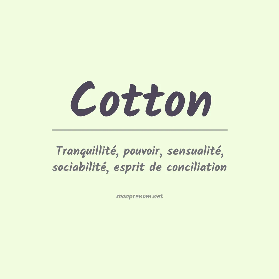 Prénom Cotton